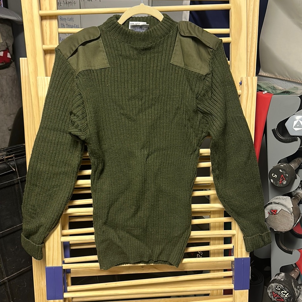 Green USMC wool service sweater